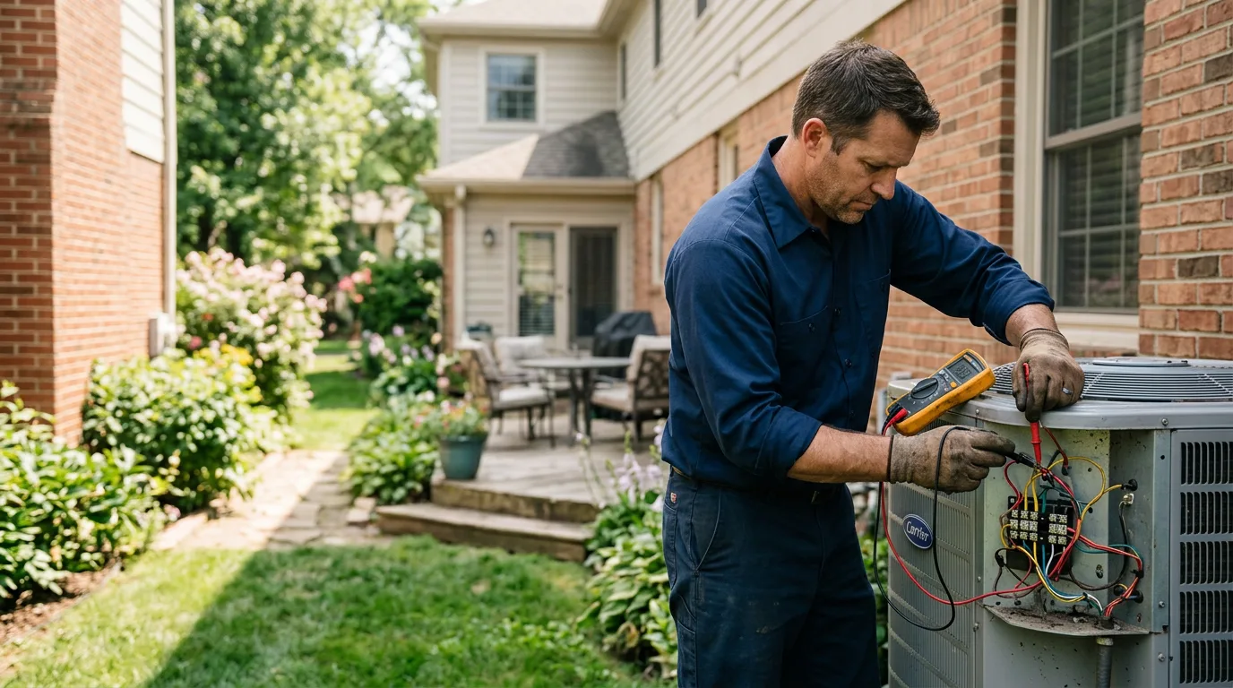 HVAC technician working near Evansdale, IA